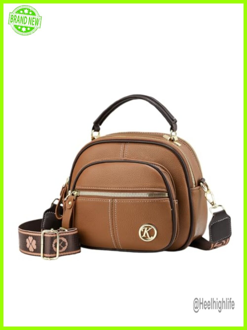 PU Leather Saddle Bag Crossbody Tote Adjustable Strap